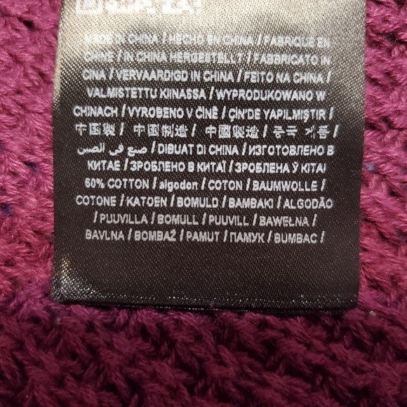 G By Guess Women's Mara Off-the-Shoulder Plum Sweater S - Picture 5 of 6